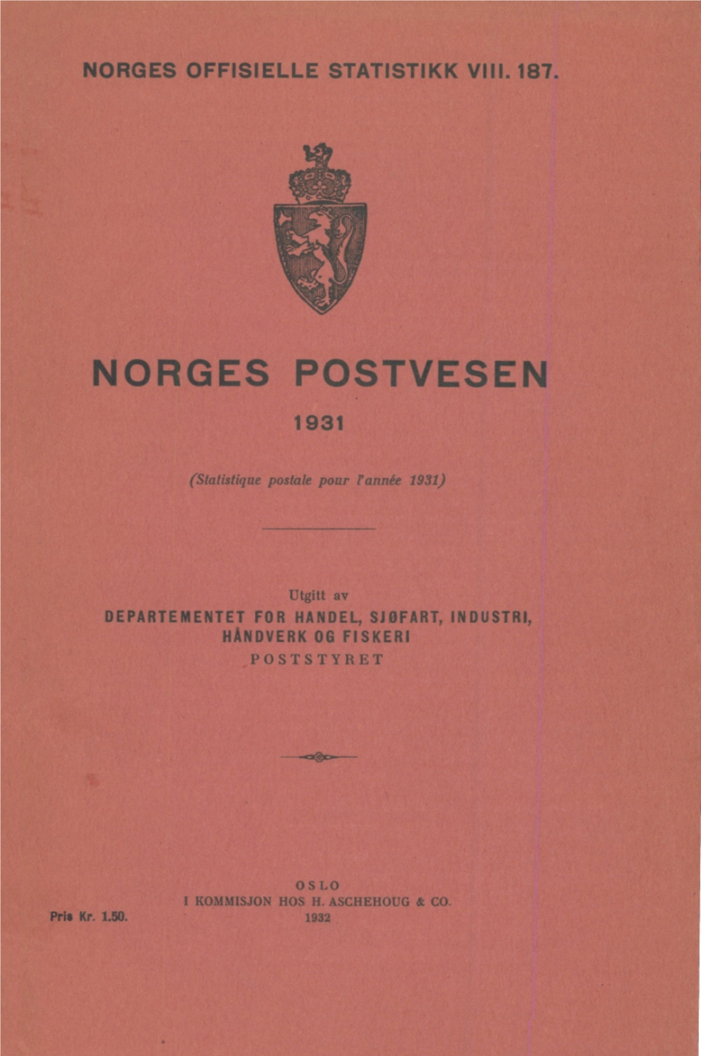 Norges Postvesen 1931