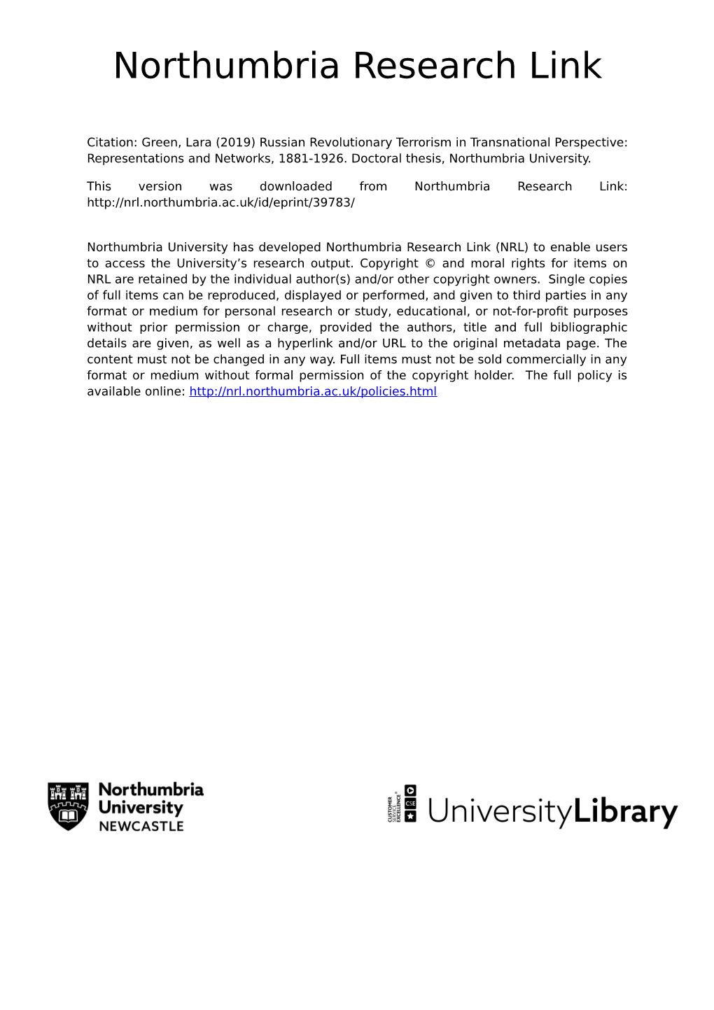 Russian Revolutionary Terrorism in Transnational Perspective: Representations and Networks, 1881-1926