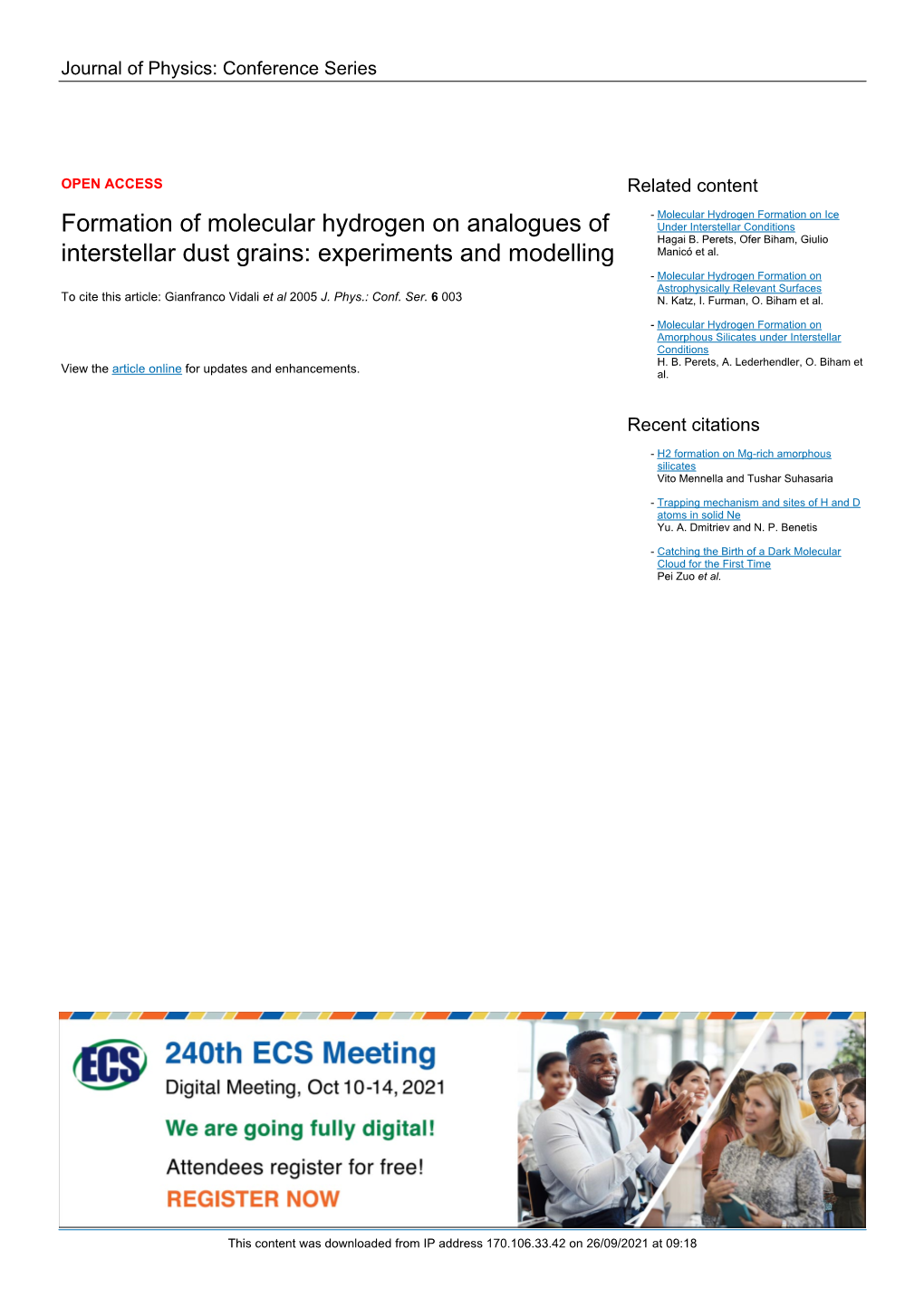 Formation of Molecular Hydrogen on Analogues of Interstellar Dust Grains: Experiments and Modeling