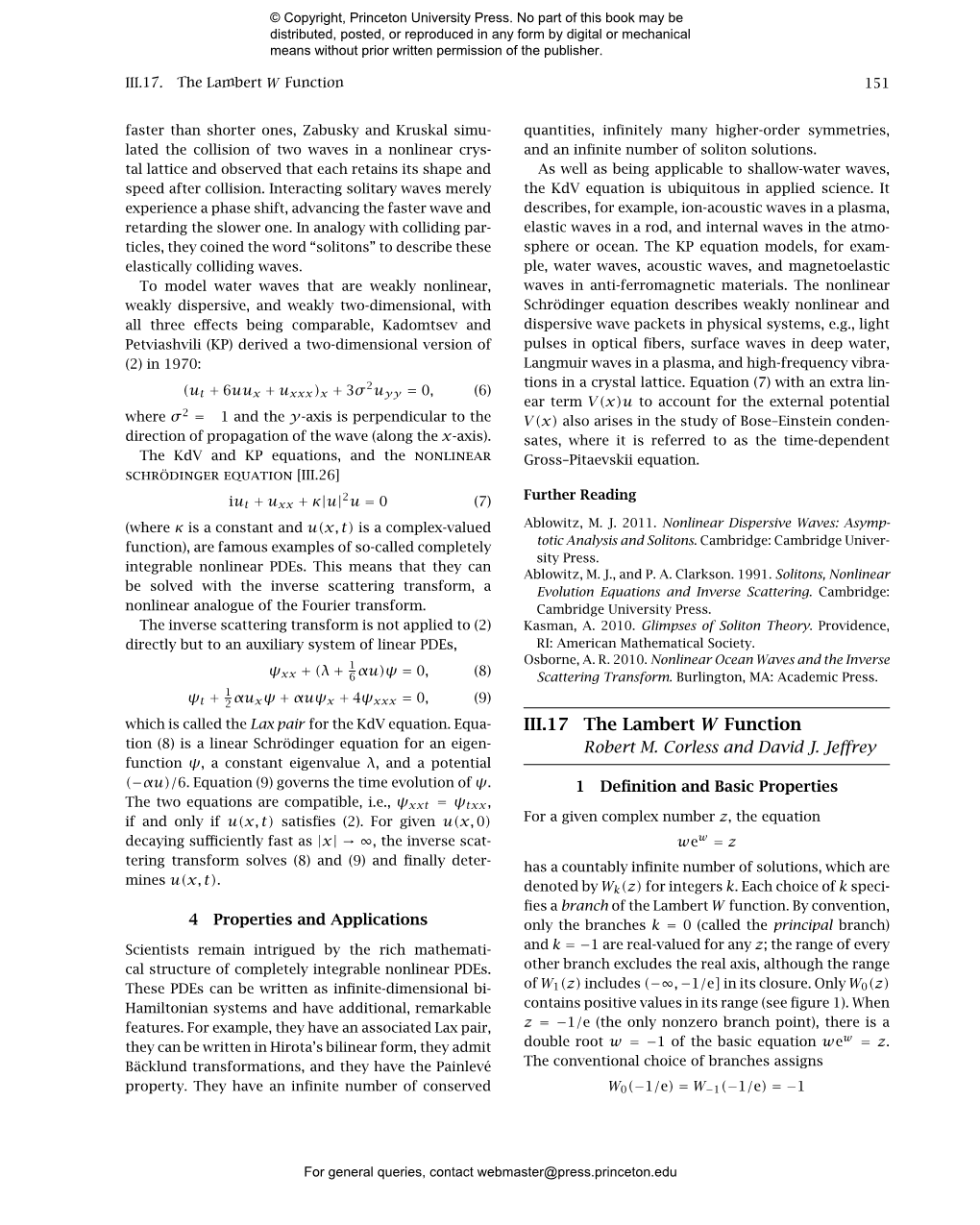 The Lambert W Function