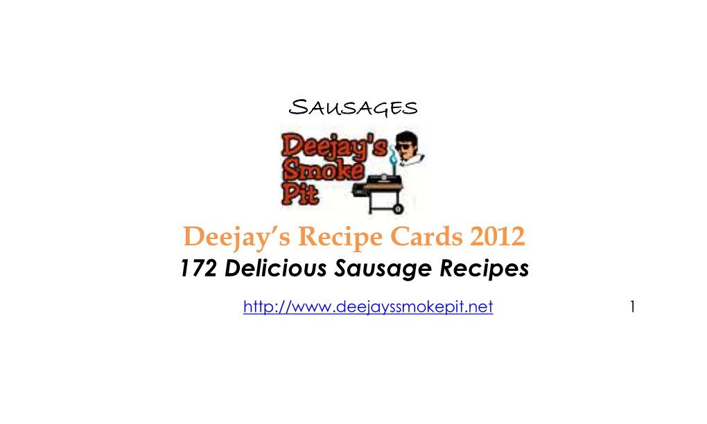 Deejay's Recipe Cards 2012