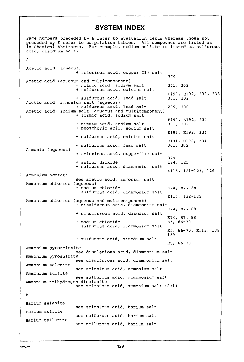 System Index