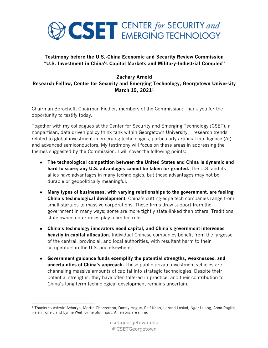 US Investment in China's Capital Markets and Milita