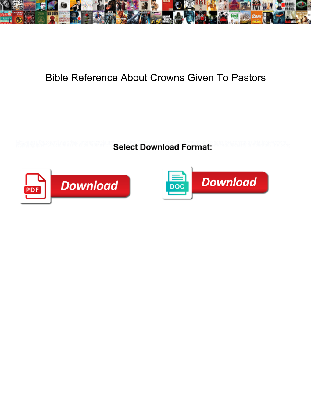 Bible Reference About Crowns Given to Pastors
