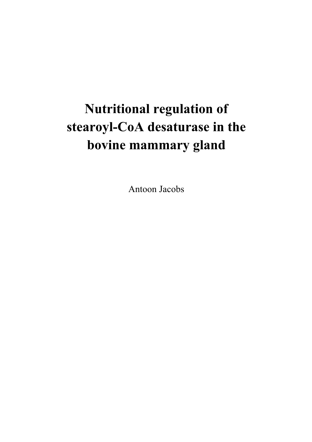 Alteration of Gene Expression in Mammary Gland Tissue of 31 Dairy Cows in Response to Dietary Unsaturated Fatty Acids