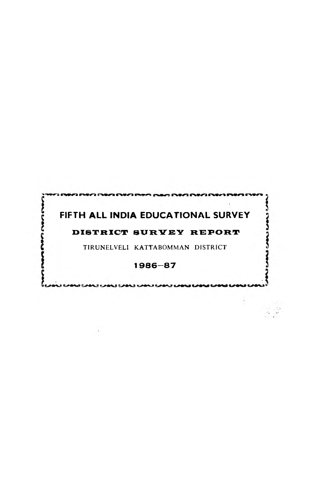 Fifth All India Educational Survey