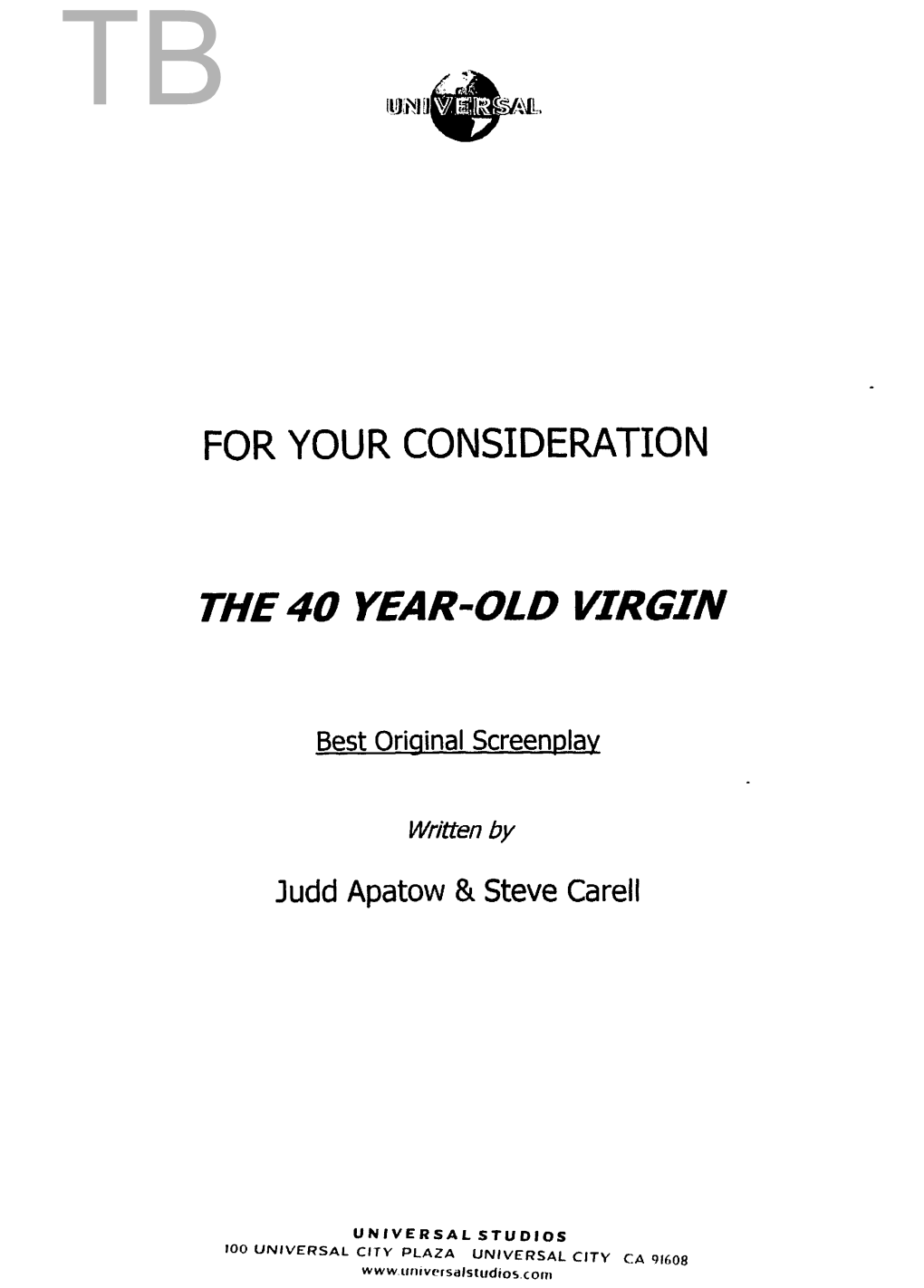 The 40 Year-Old Virgin