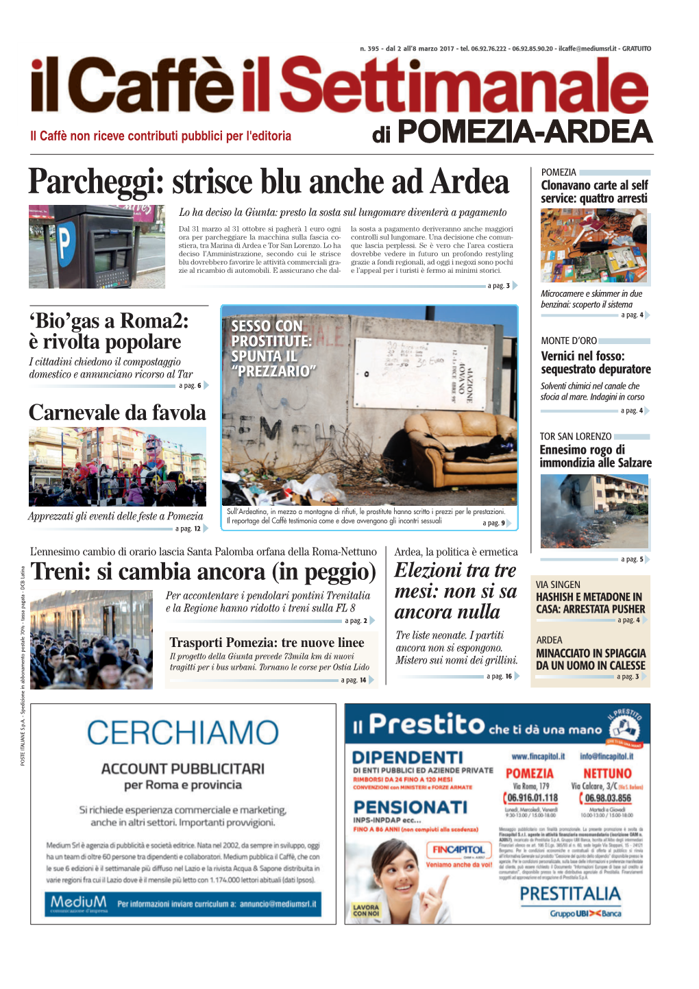 Parcheggi: Strisce Blu Anche Ad Ardea