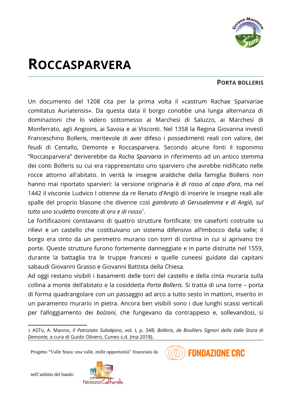 Roccasparvera