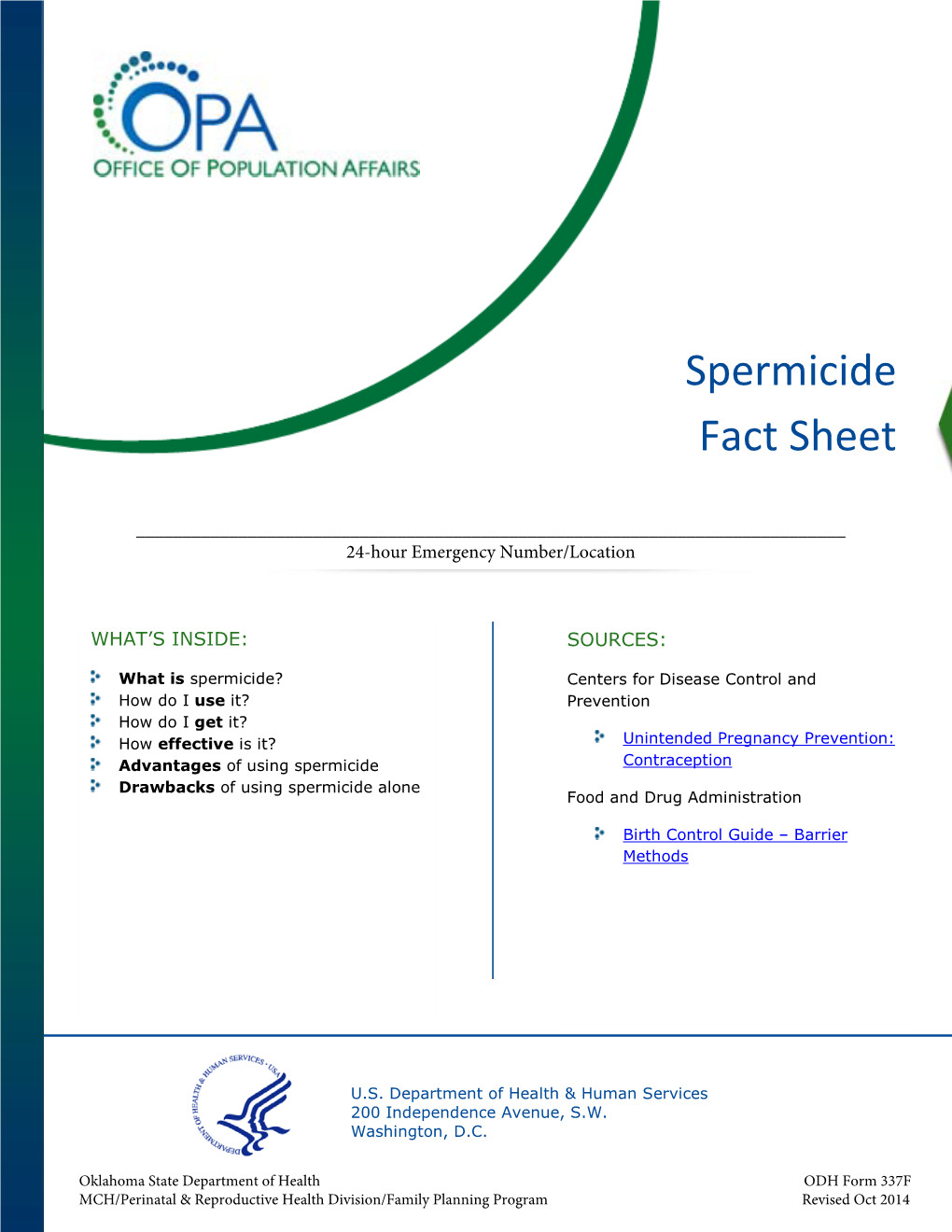 Spermicide Fact Sheet