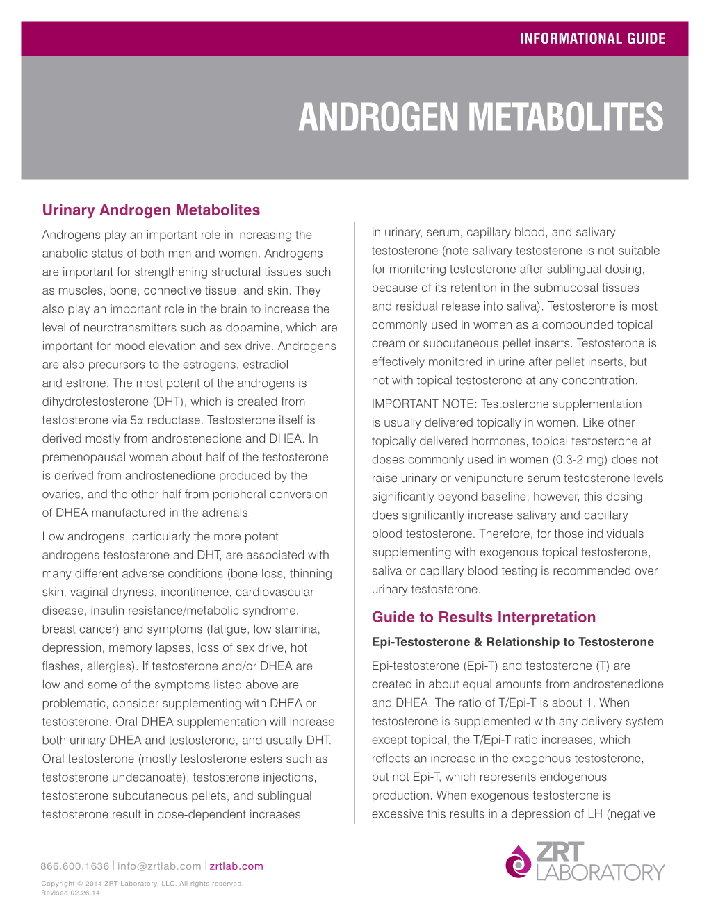 Androgen Metabolites