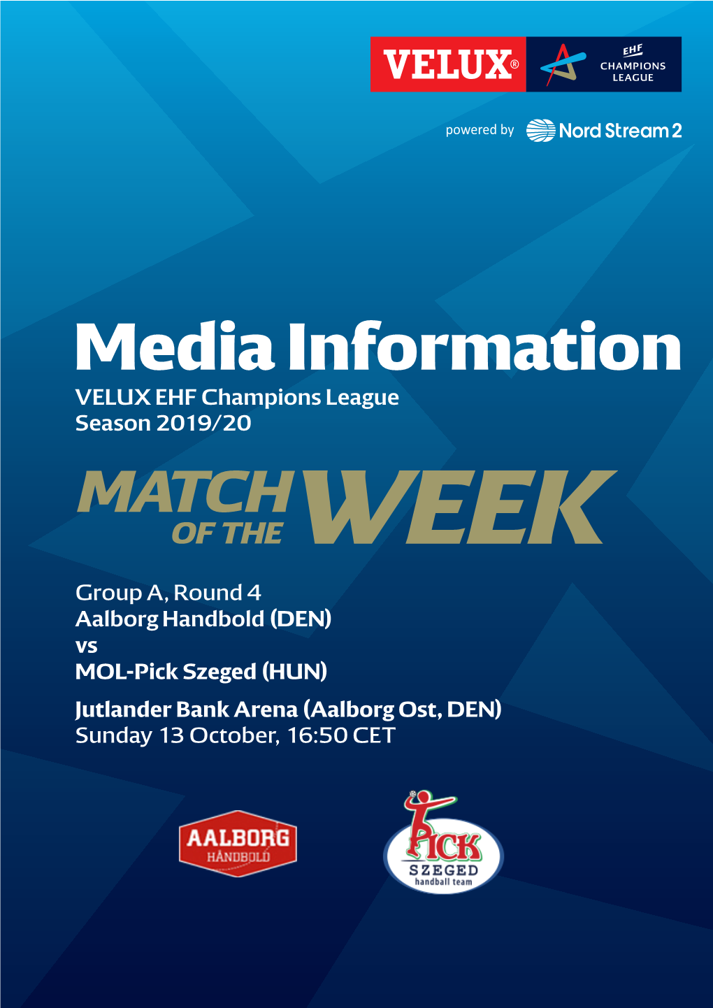 Media Information VELUX EHF Champions League Season 2019/20