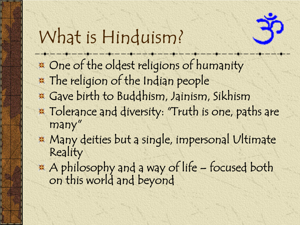 What Is Hinduism?