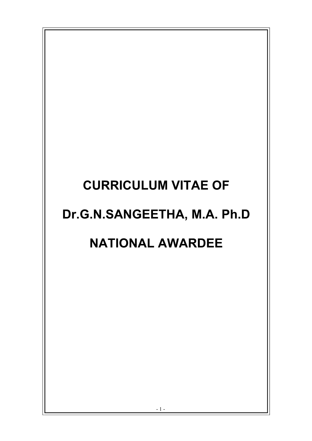 Dr.G.N.SANGEETHA, M.A