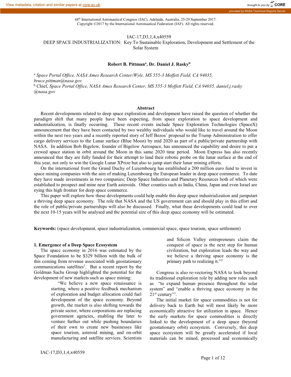 IAC-17,D3,1,4,X40559 Page 1 of 12 IAC-17,D3,1,4,X40559