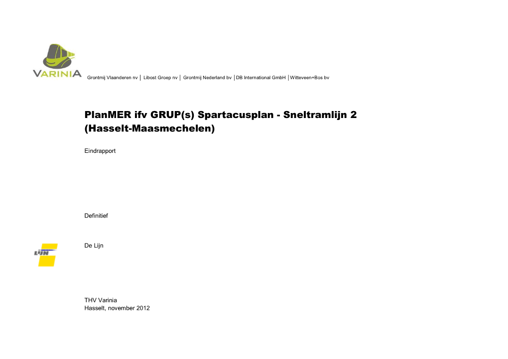 Planmer Ifv GRUP(S) Spartacusplan - Sneltramlijn 2 (Hasselt-Maasmechelen)