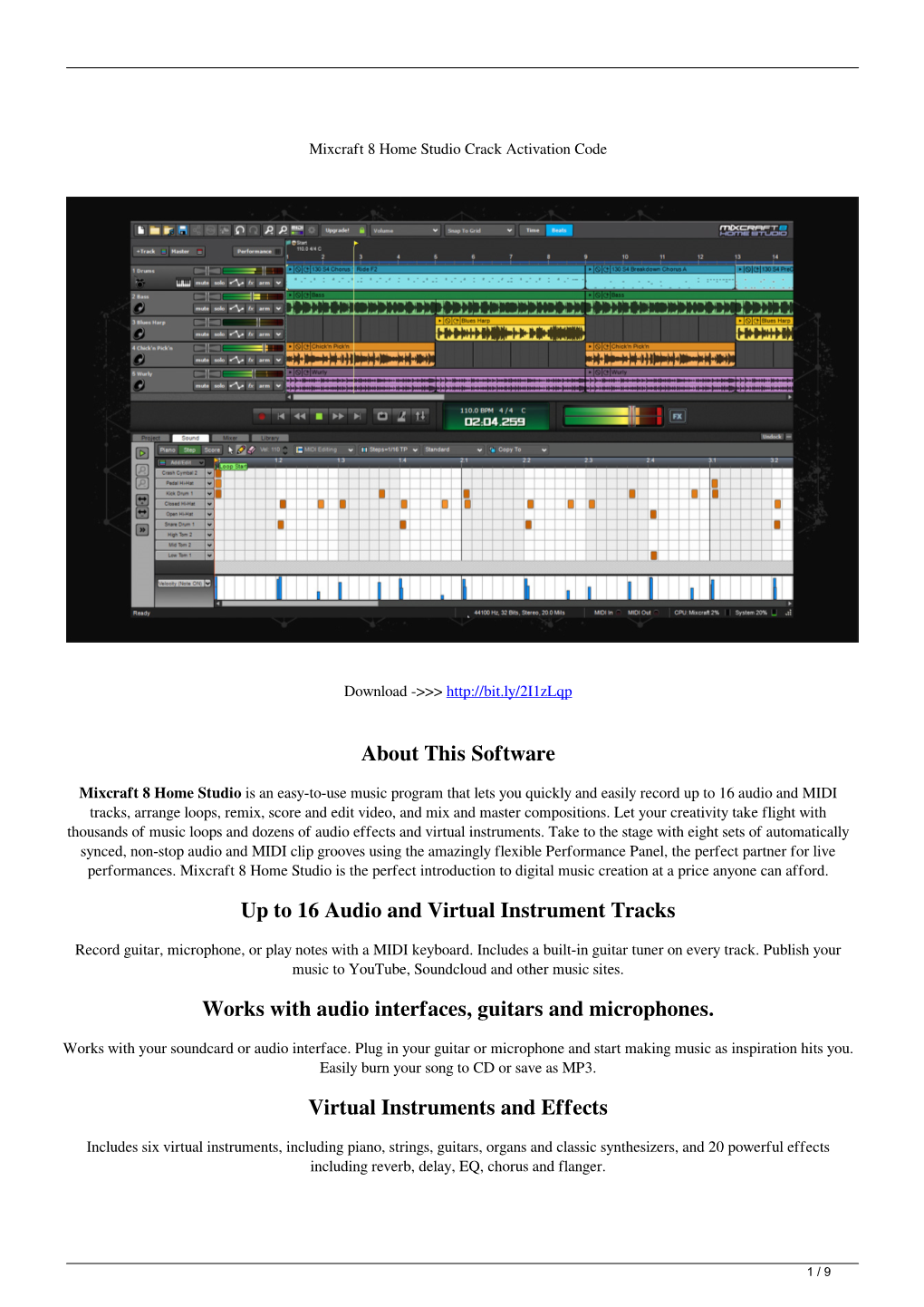 Mixcraft 8 Home Studio Crack Activation Code