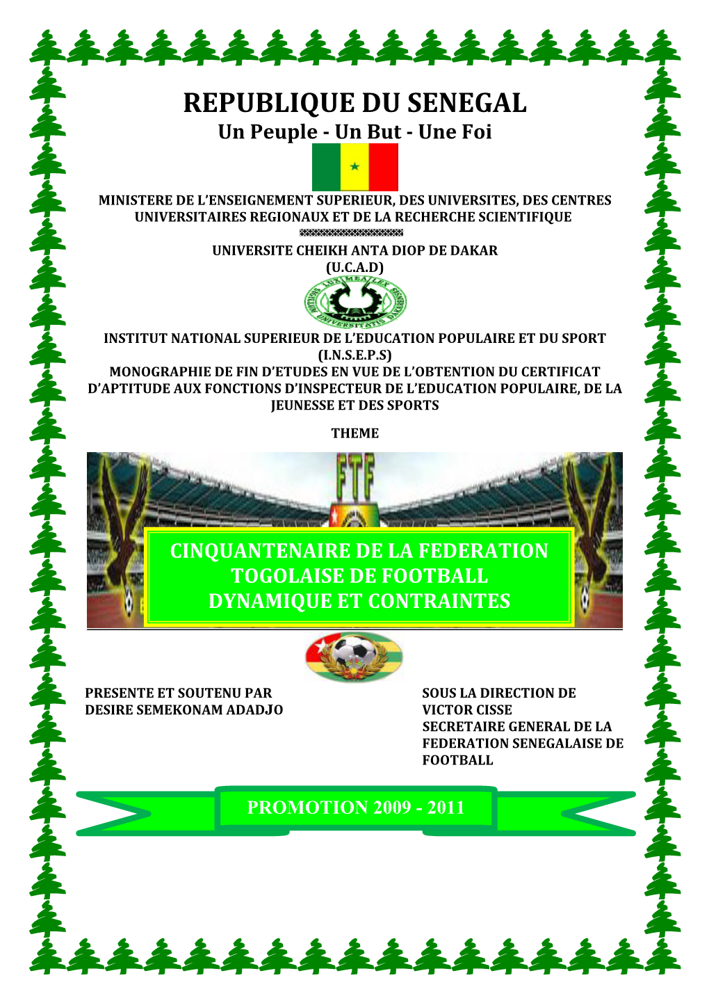 Cinquantenaire De La Fédération Togolaise De Football