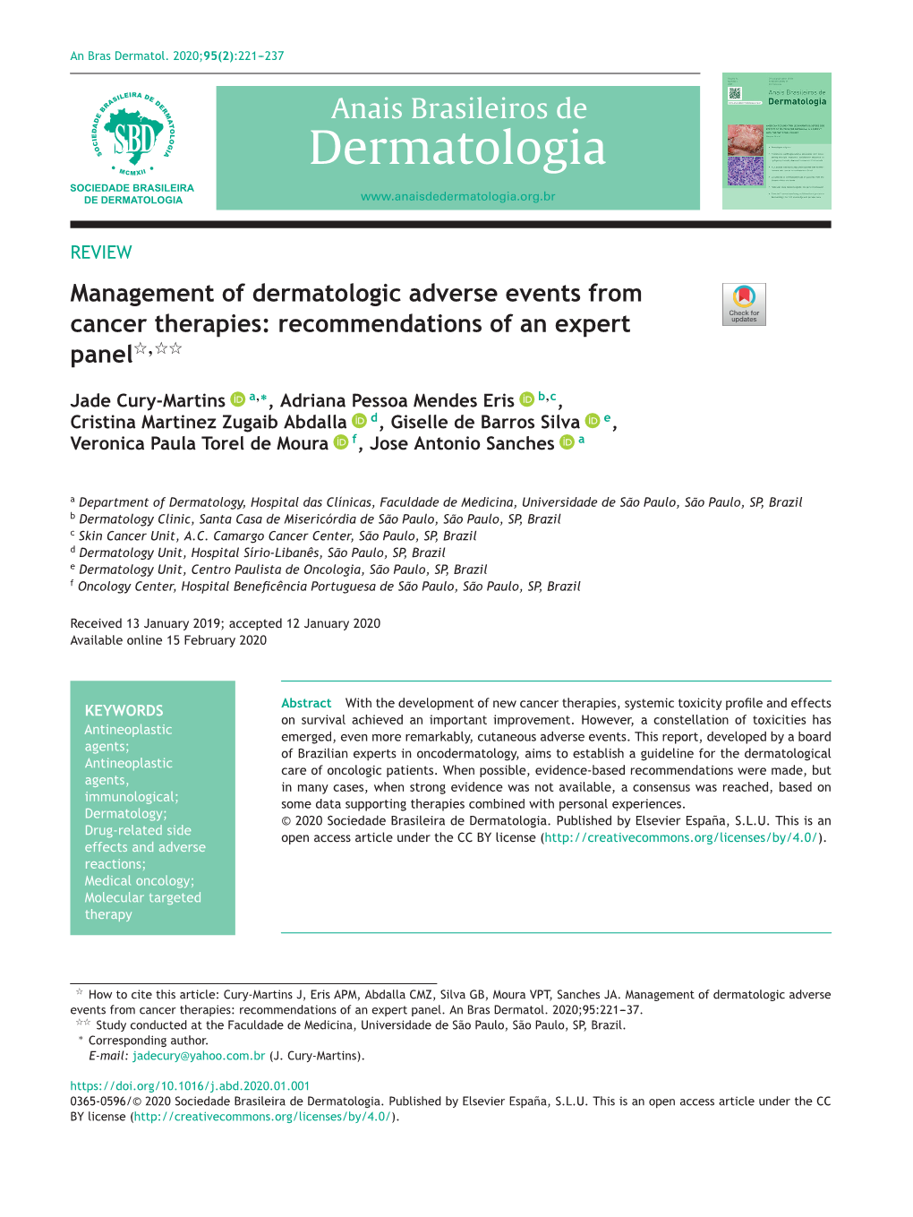 Management of Dermatologic Adverse Events from Cancer Therapies 223