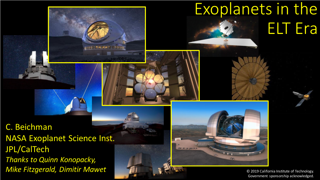 Exoplanets in the ELT Era