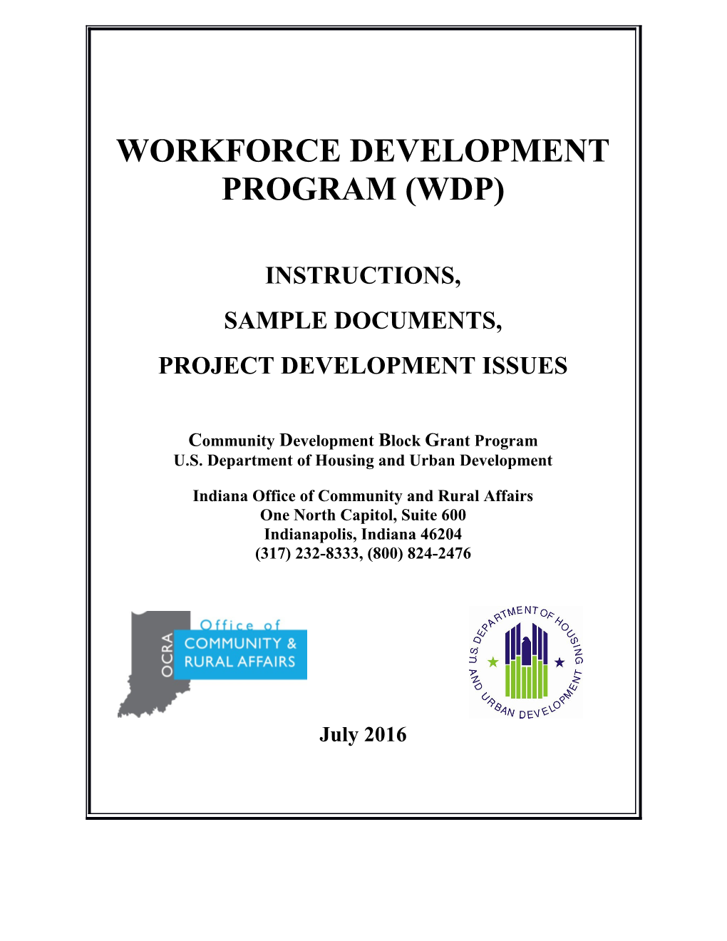 Workforce Development Program (Wdp)