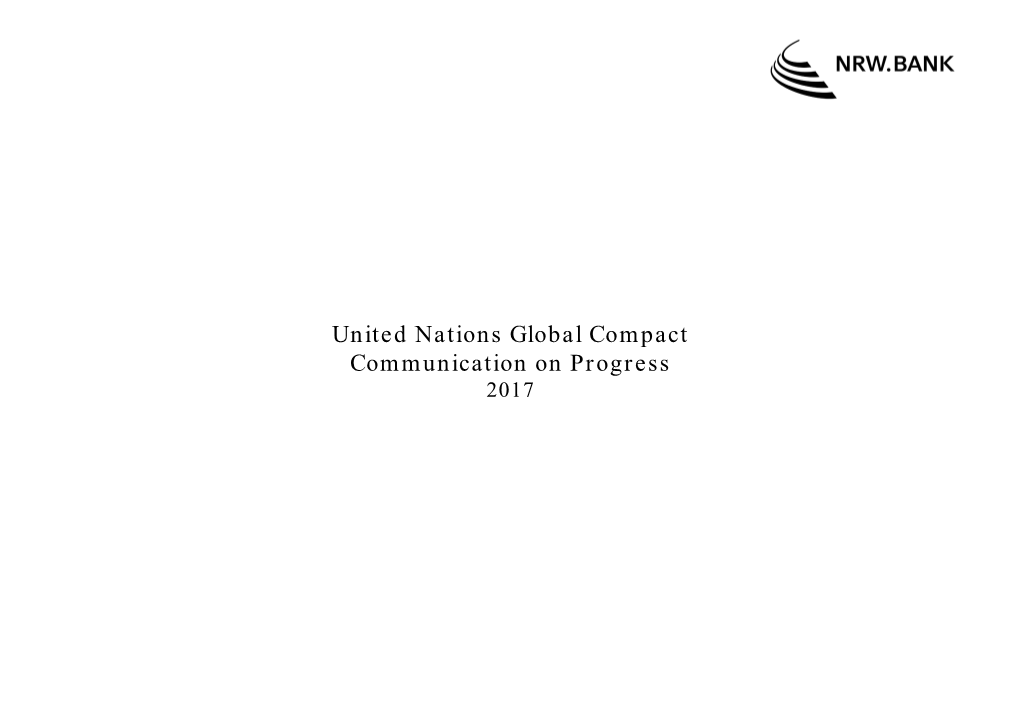 United Nations Global Compact Communication on Progress 2017