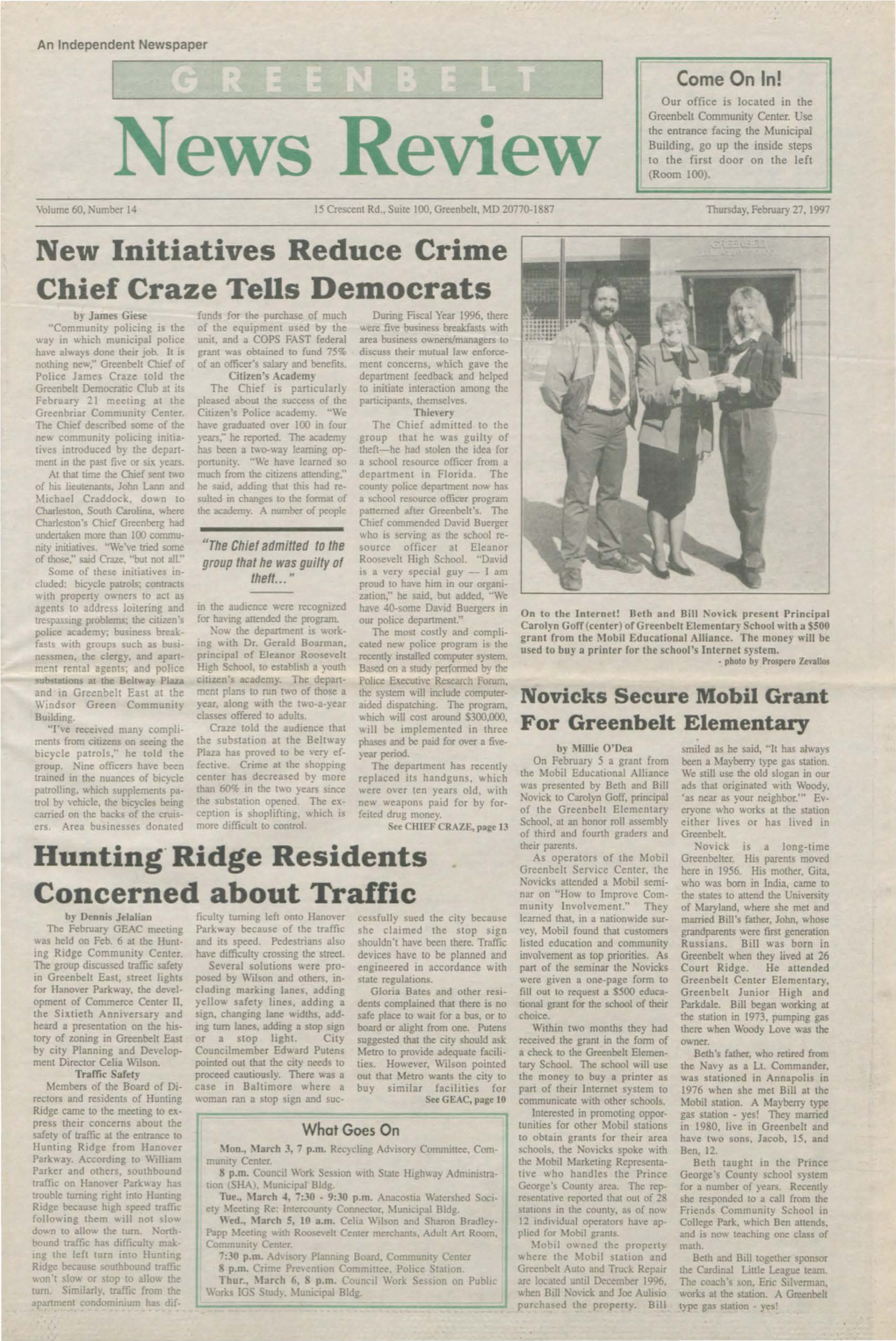 27 February 1997 Greenbelt News Review