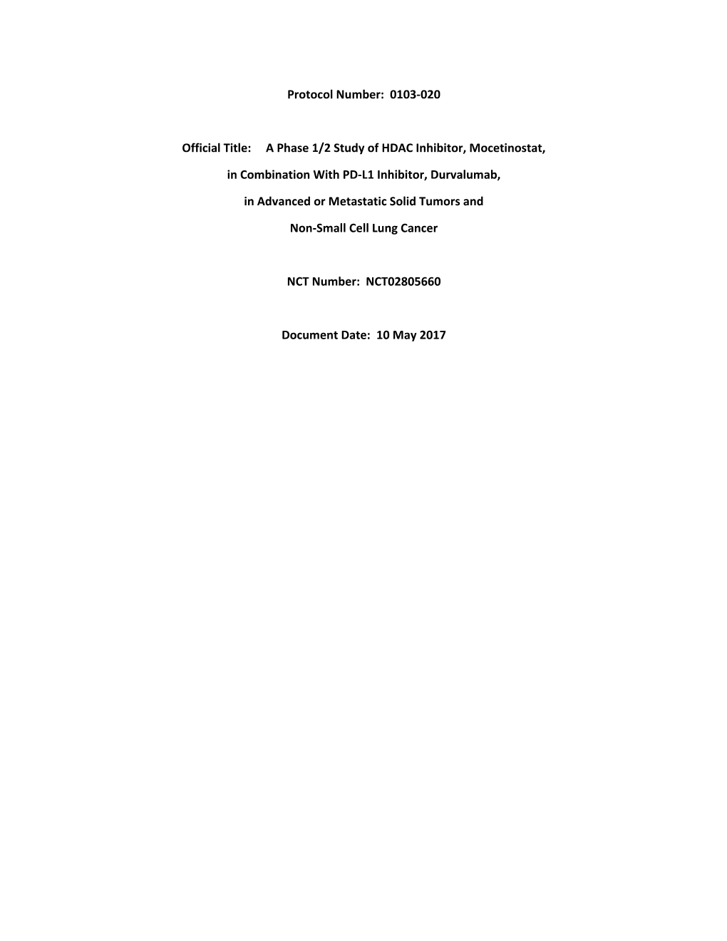 A Phase 1/2 Study of HDAC Inhibitor, Mocetinostat, In