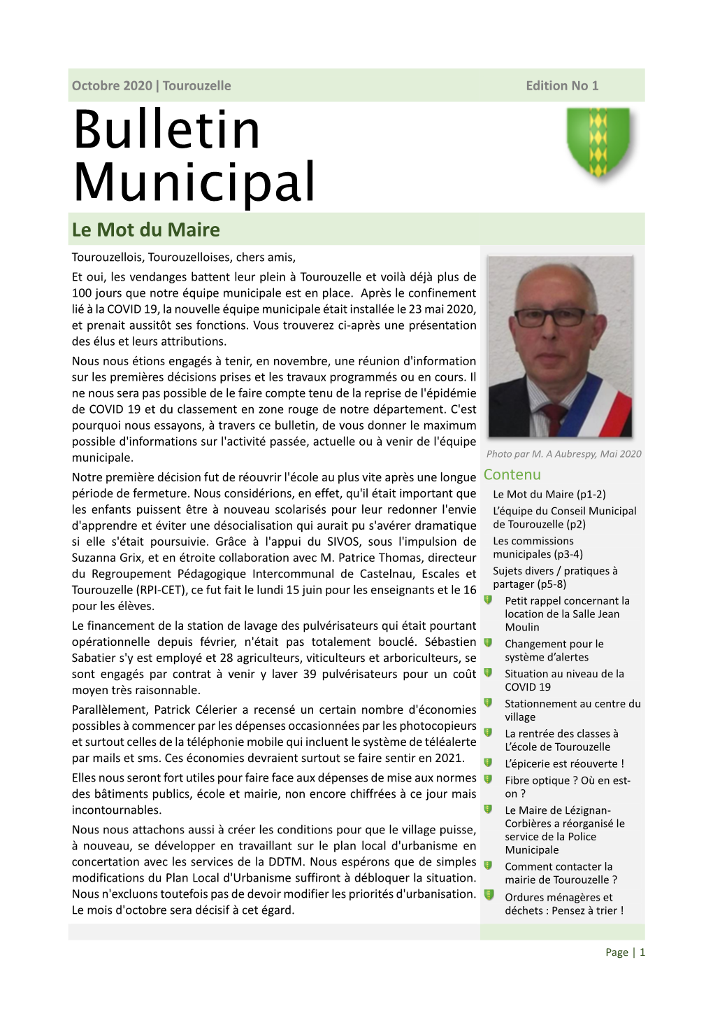 Bulletin Municipal Oct 2020