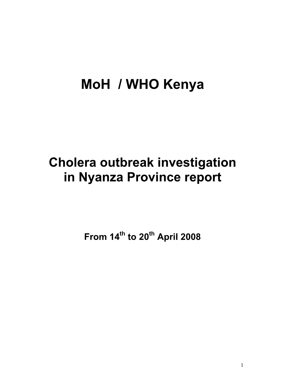 Moh / WHO Kenya