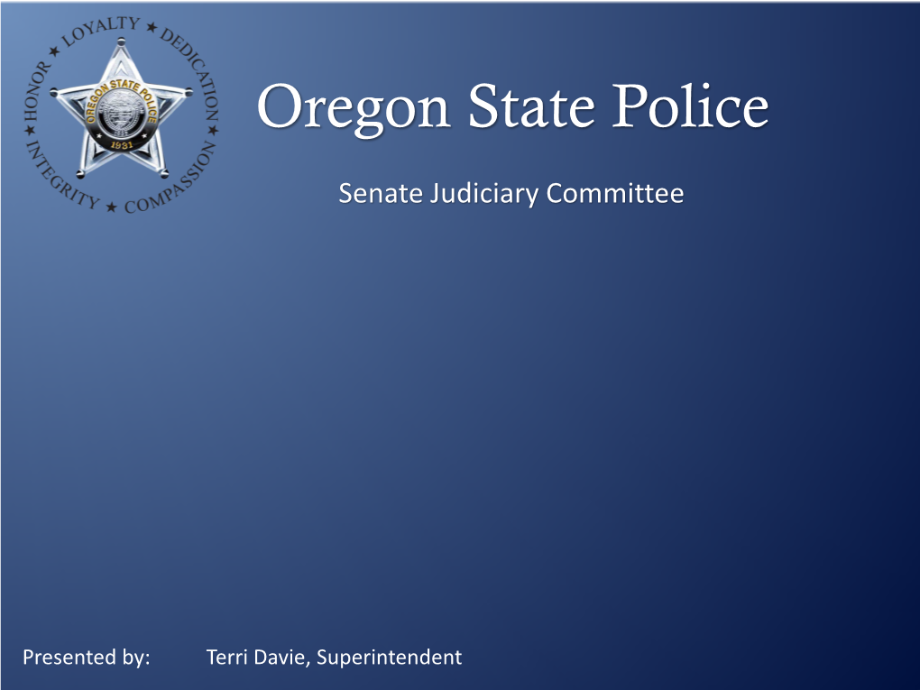 Oregon State Police Overview