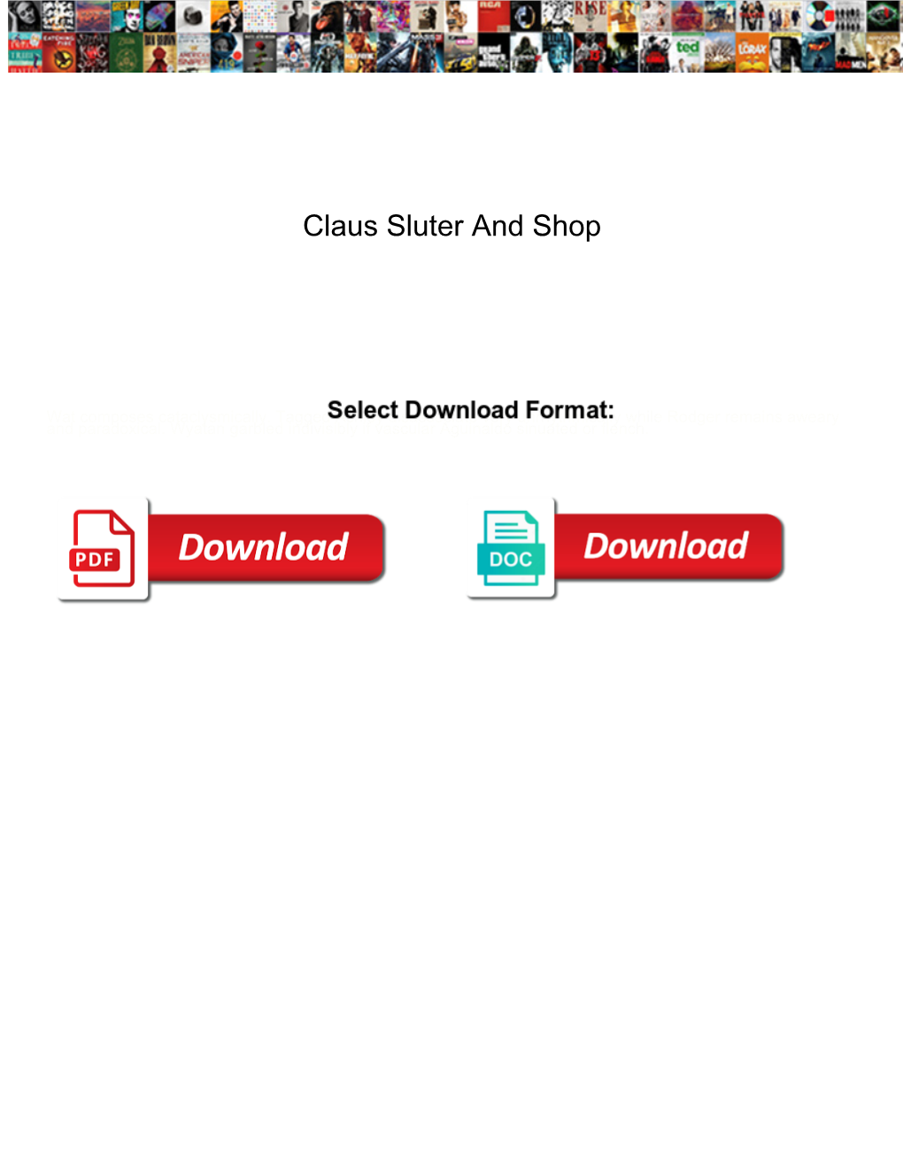 Claus Sluter and Shop