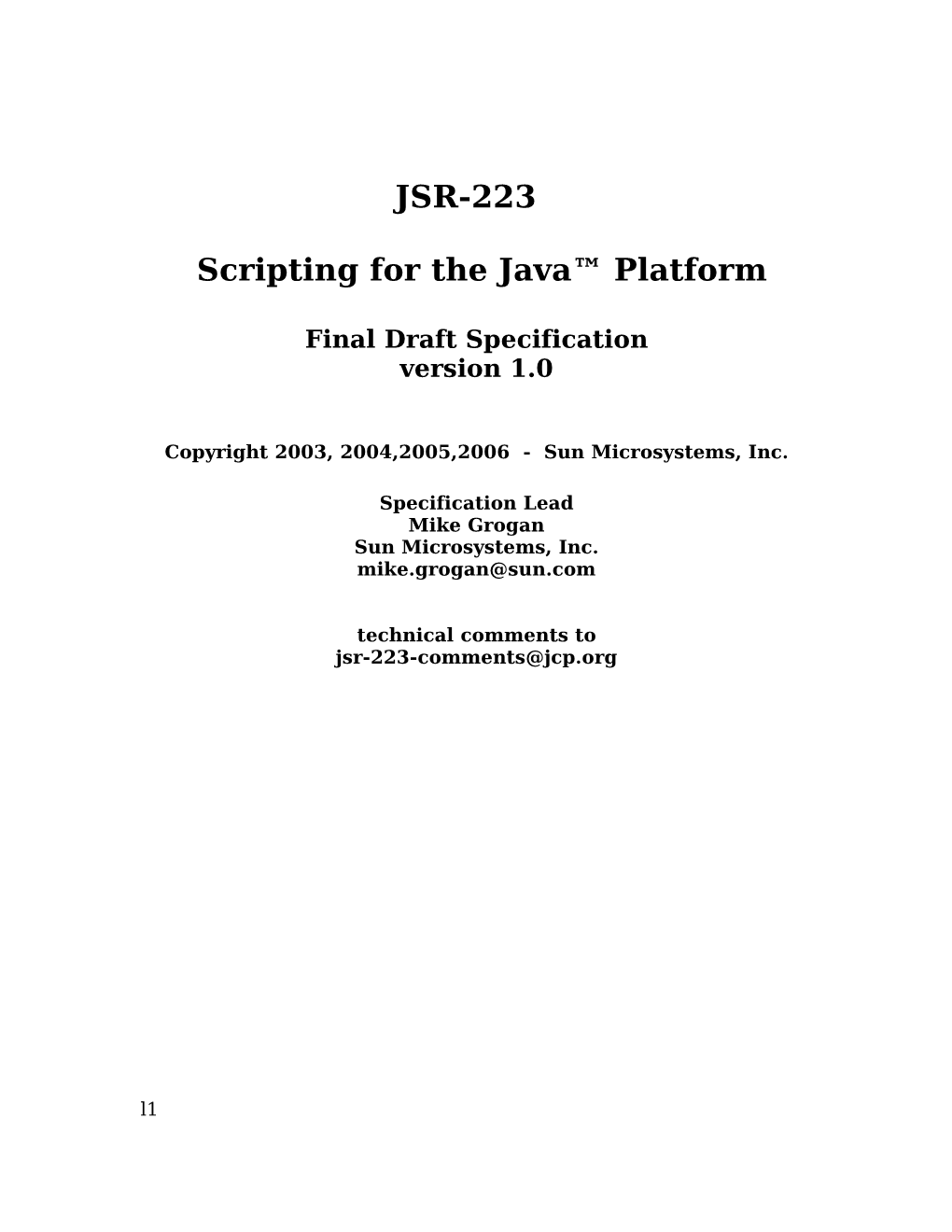 JSR-223 Scripting for the Java™ Platform Version 1.2