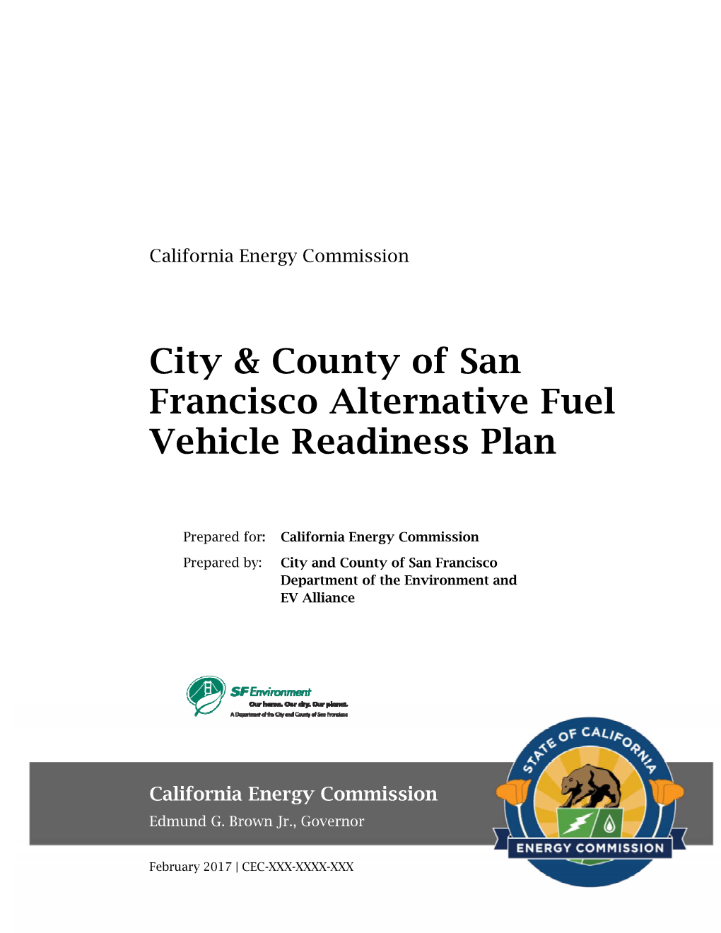 City & County of San Francisco Alternative Fuel Vehicle Readiness Plan