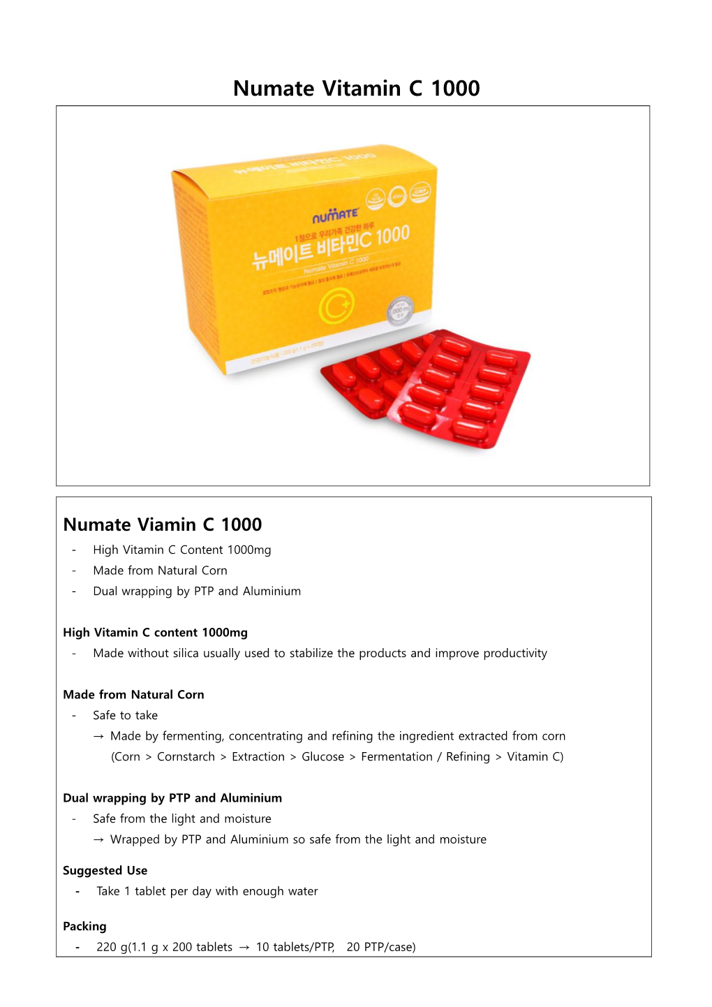 Numate Vitamin C 1000