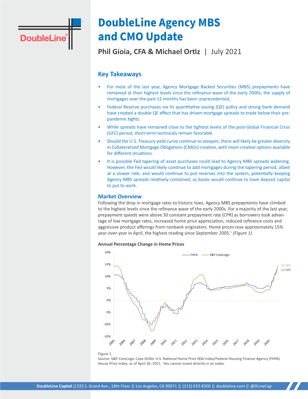 Doubleline Agency MBS and CMO Update Phil Gioia, CFA & Michael Ortiz | July 2021