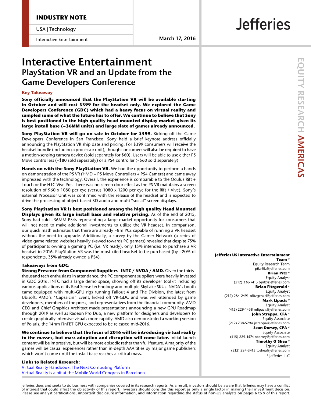 Interactive Entertainment