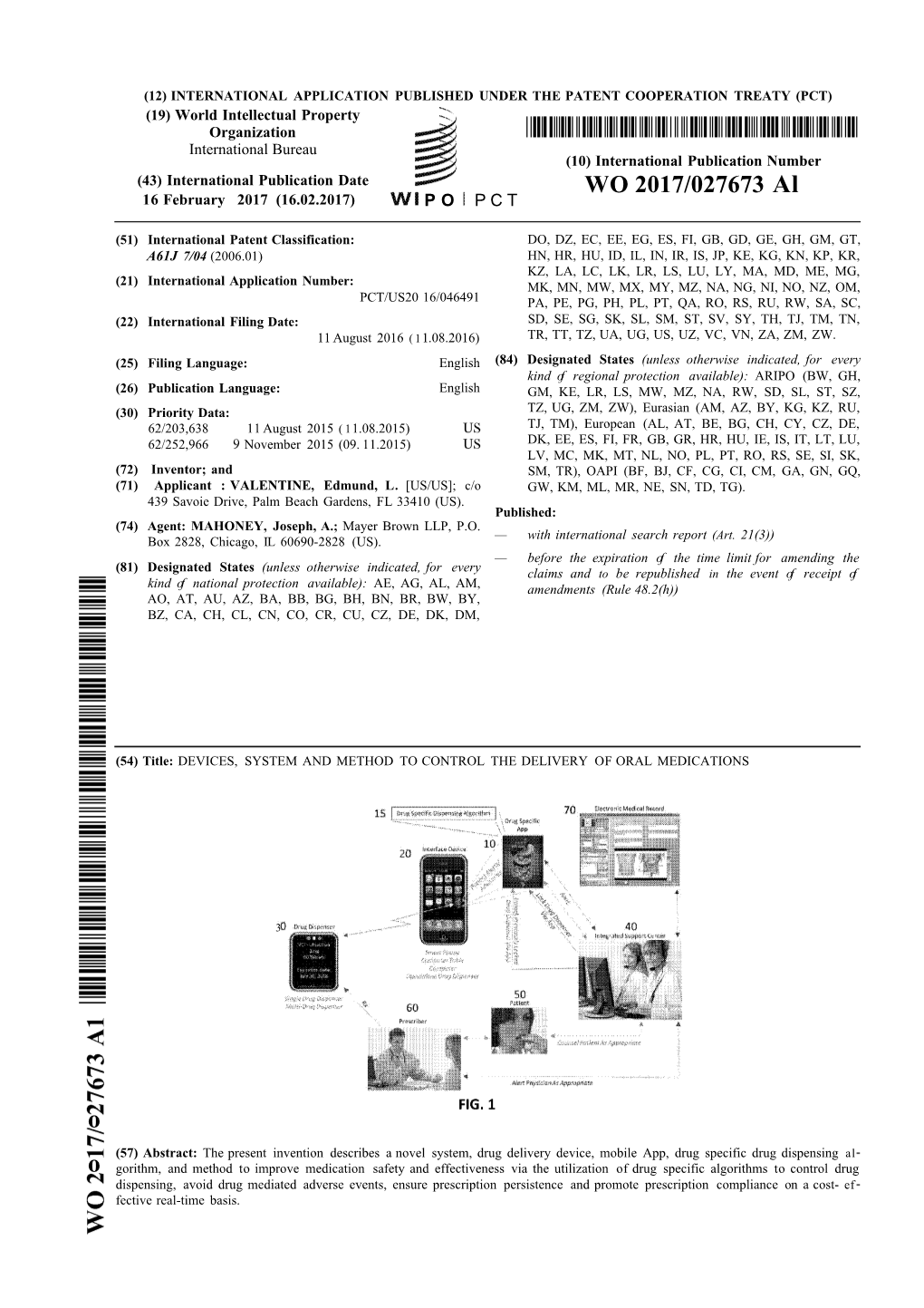 WO 2017/027673 Al 16 February 2017 (16.02.2017) P O P C T