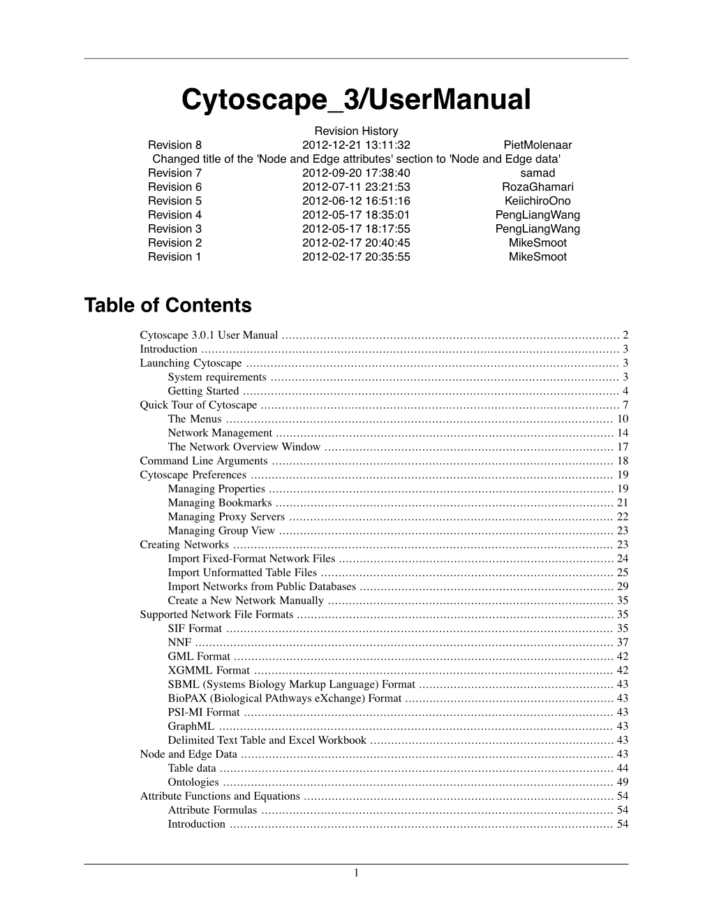 Cytoscape 3/Usermanual