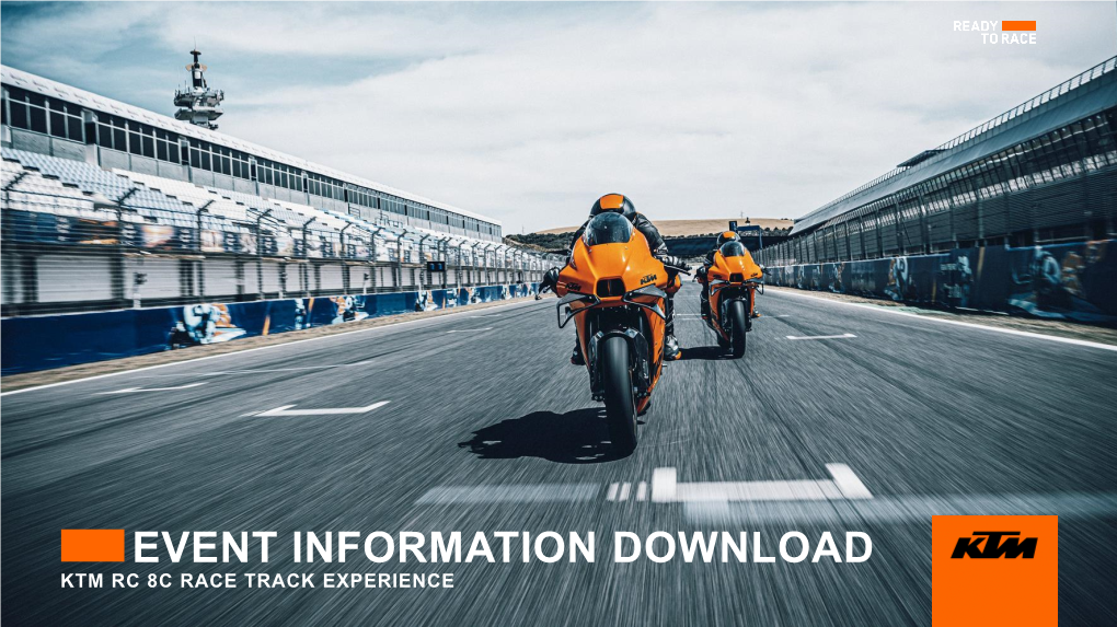 Ktm Rc 8C Race Track Experience Ktm Rc 8C Race Track Experience Event Package