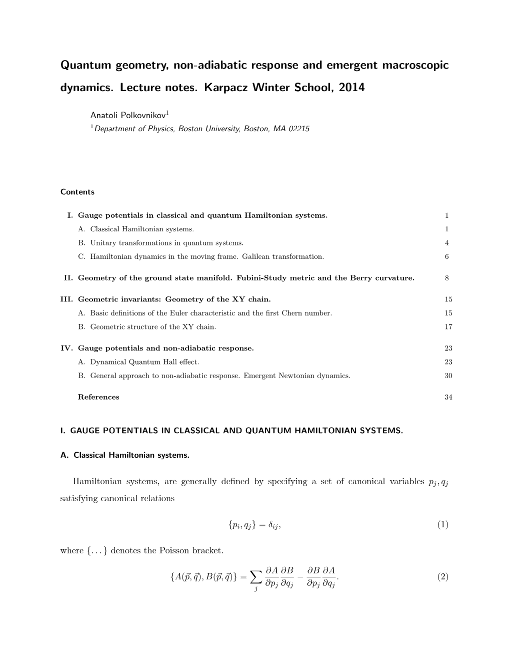 Quantum Geometry, Non-Adiabatic Response and Emergent Macroscopic Dynamics