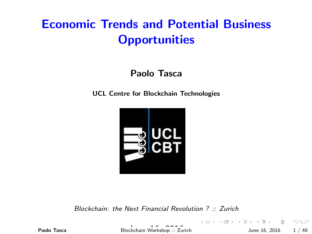 Economic Trends and Potential Business Opportunities