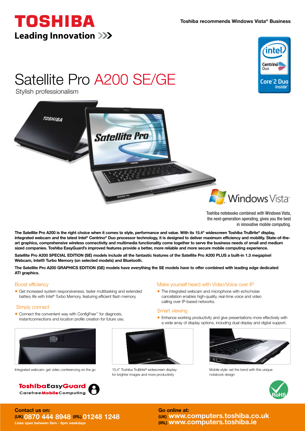 Satellite Pro A200 SE/GE Stylish Professionalism