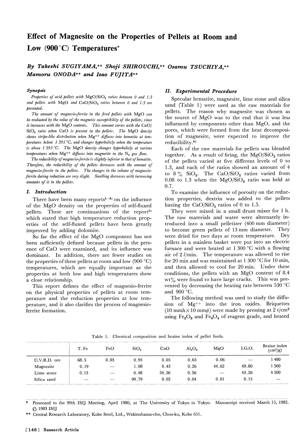 Effect of Magnesite on the Properties of Pellets at Room and Low (900 °C) Temperatures*