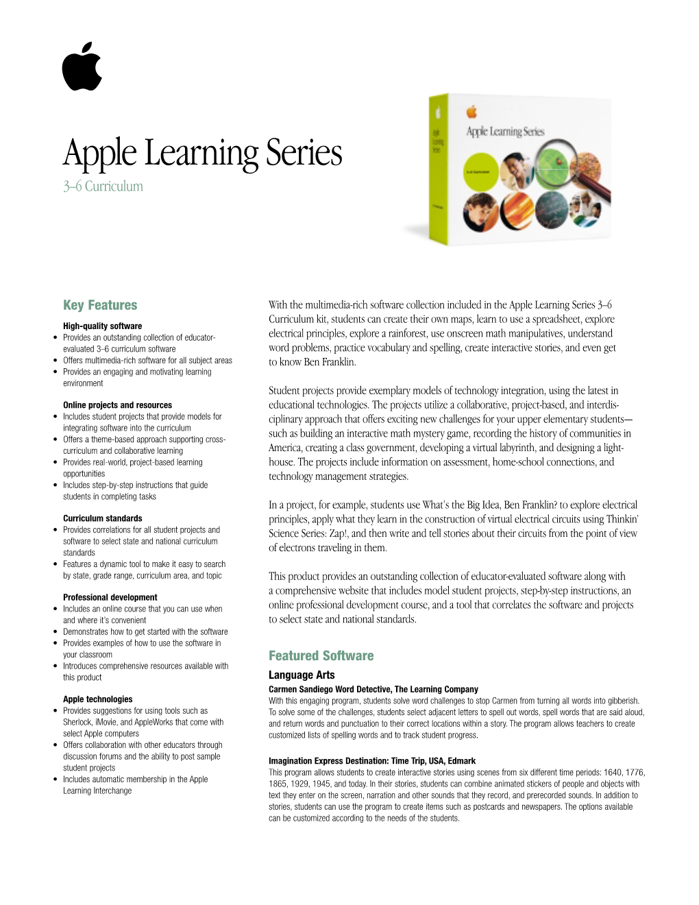 Apple Learning Series 3–6 Curriculum