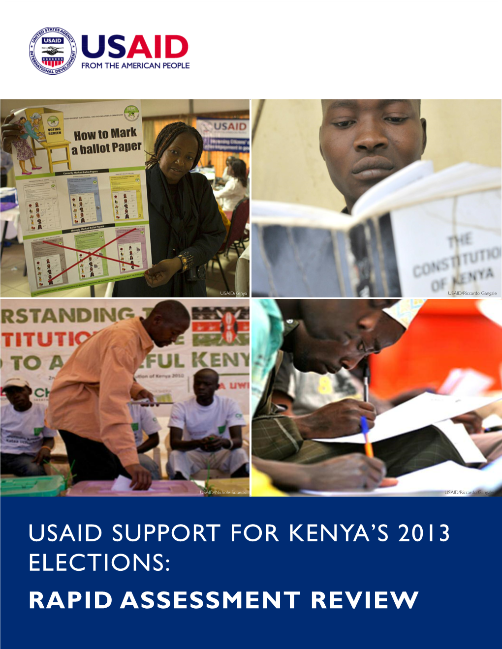 Usaid Support for Kenya's 2013 Elections: Rapid