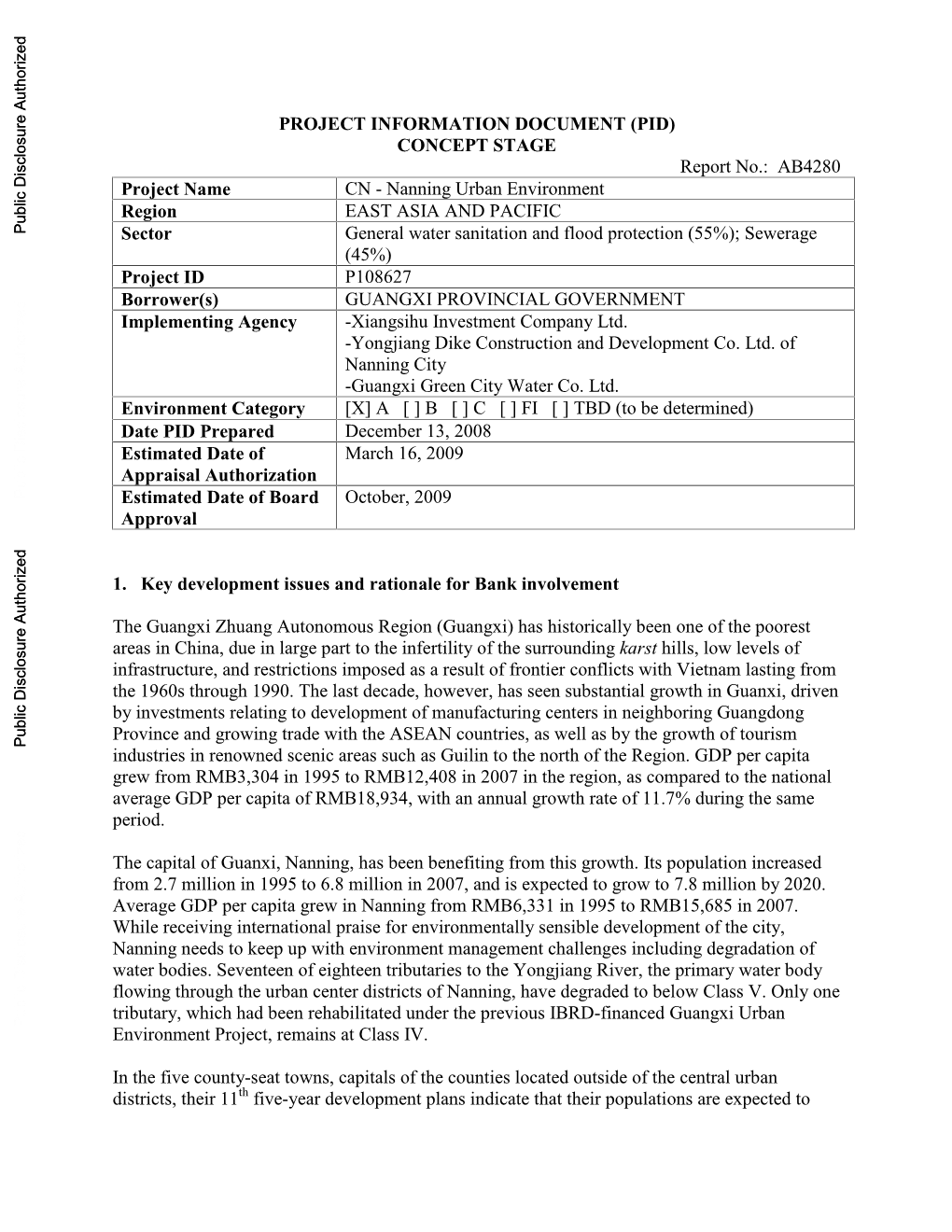 World Bank Document