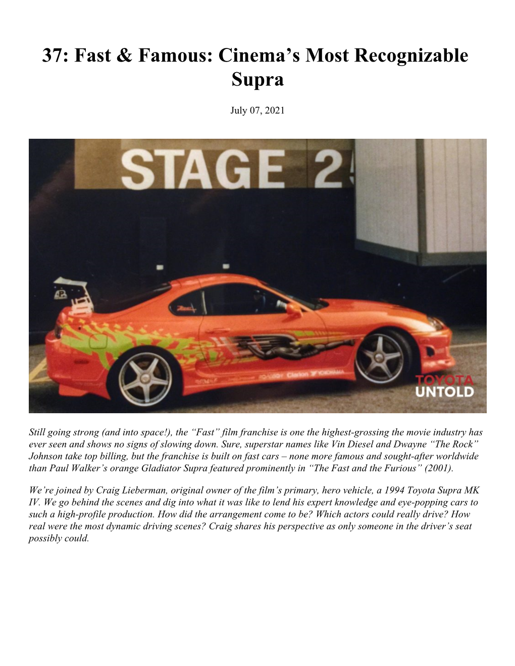 Cinema's Most Recognizable Supra