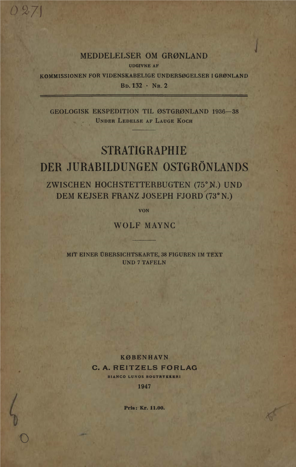 Stratigraphie Der Jurabildungen Ostgrönlands O