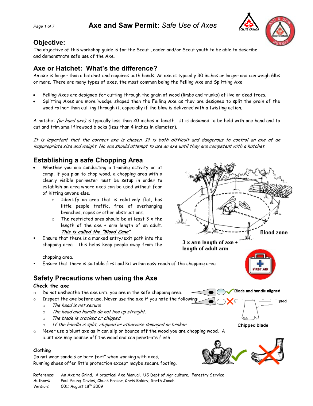 Axe and Saw Permit: Safe Use of Axes